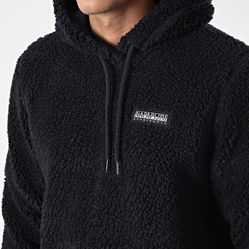 Sweat Capuche Fourrure Mouton Morgex A4GJ2 Noir