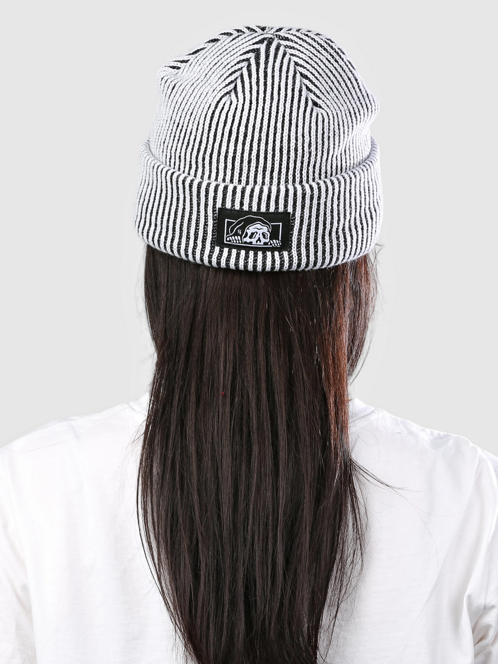 Lurking Class Shadow Rib Beanie white