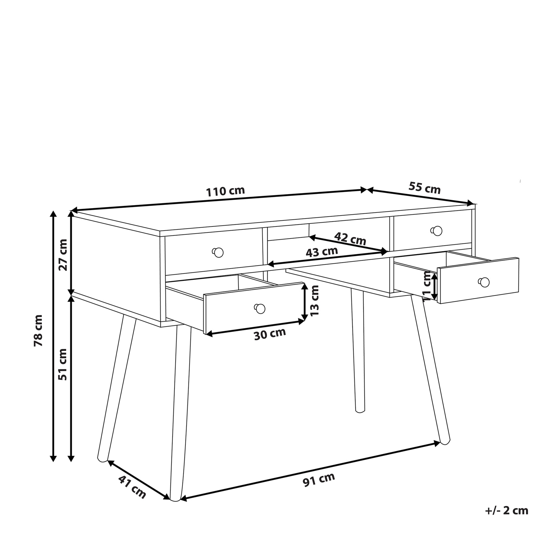Beliani - LEVIN - Bureau - Wit - MDF