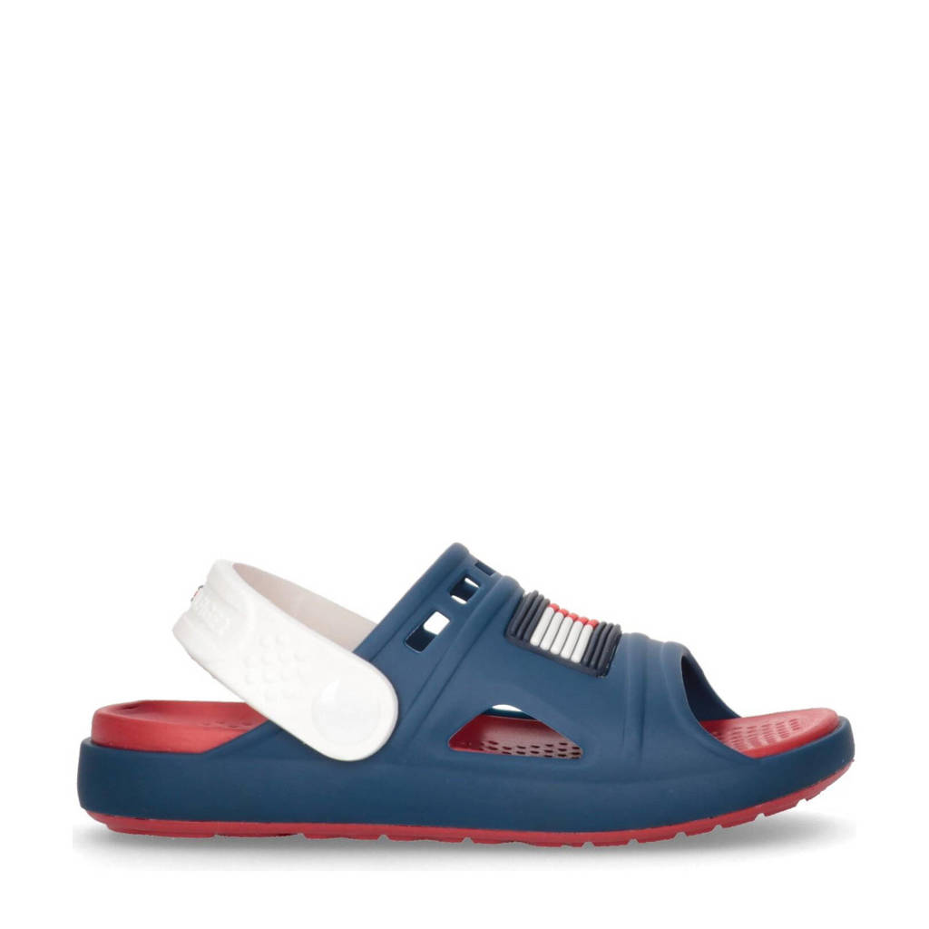 Tommy Hilfiger badslippers met hielbandje donkerblauw