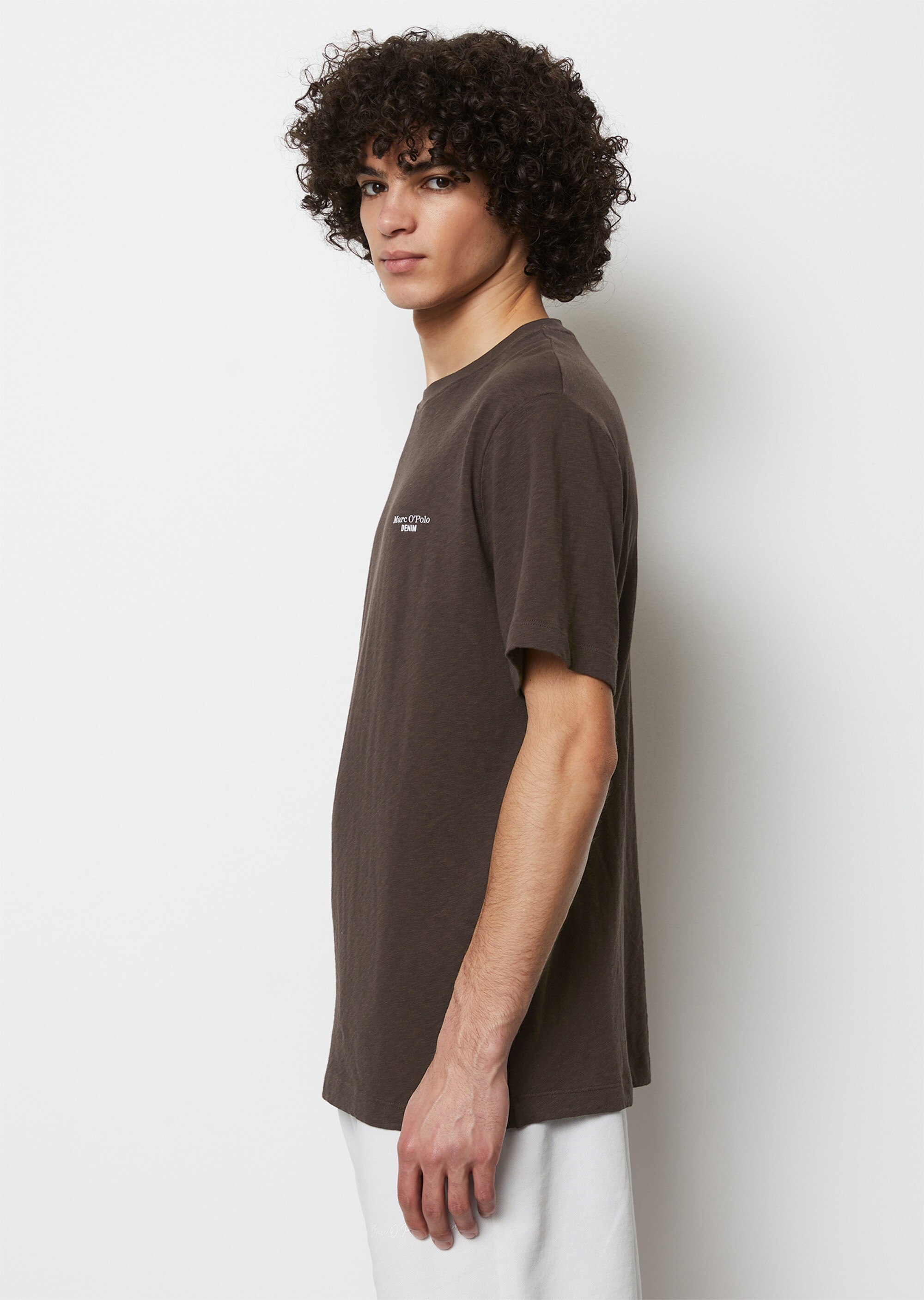 T-Shirt regular aus weichem Bio-Baumwoll-Slub-Garn