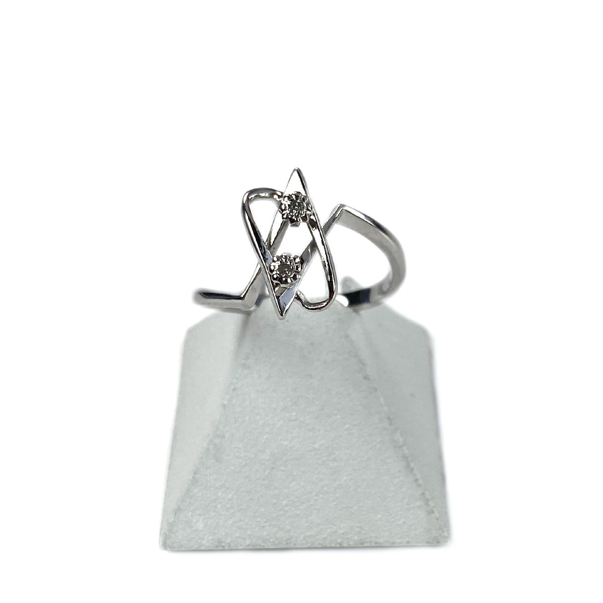 Bague d'occasion or blanc 750 diamants