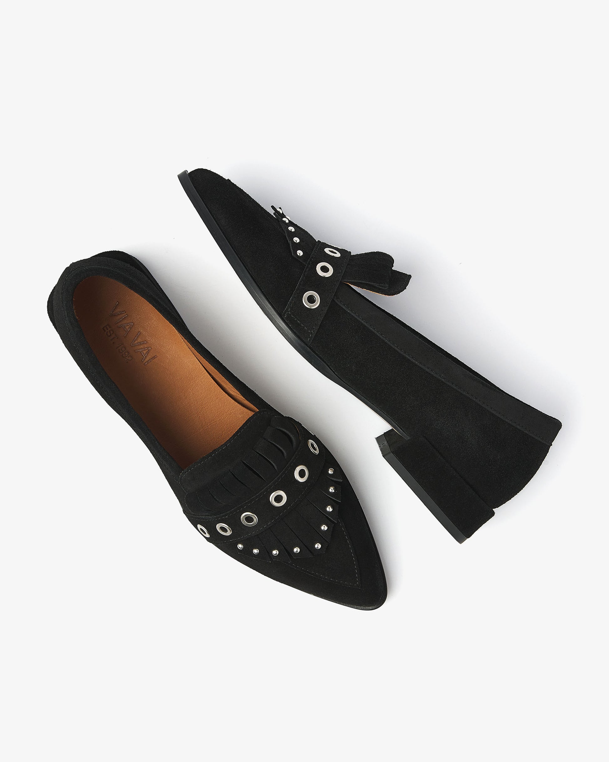VIA VAI zwarte dames loafers Jazz Emily