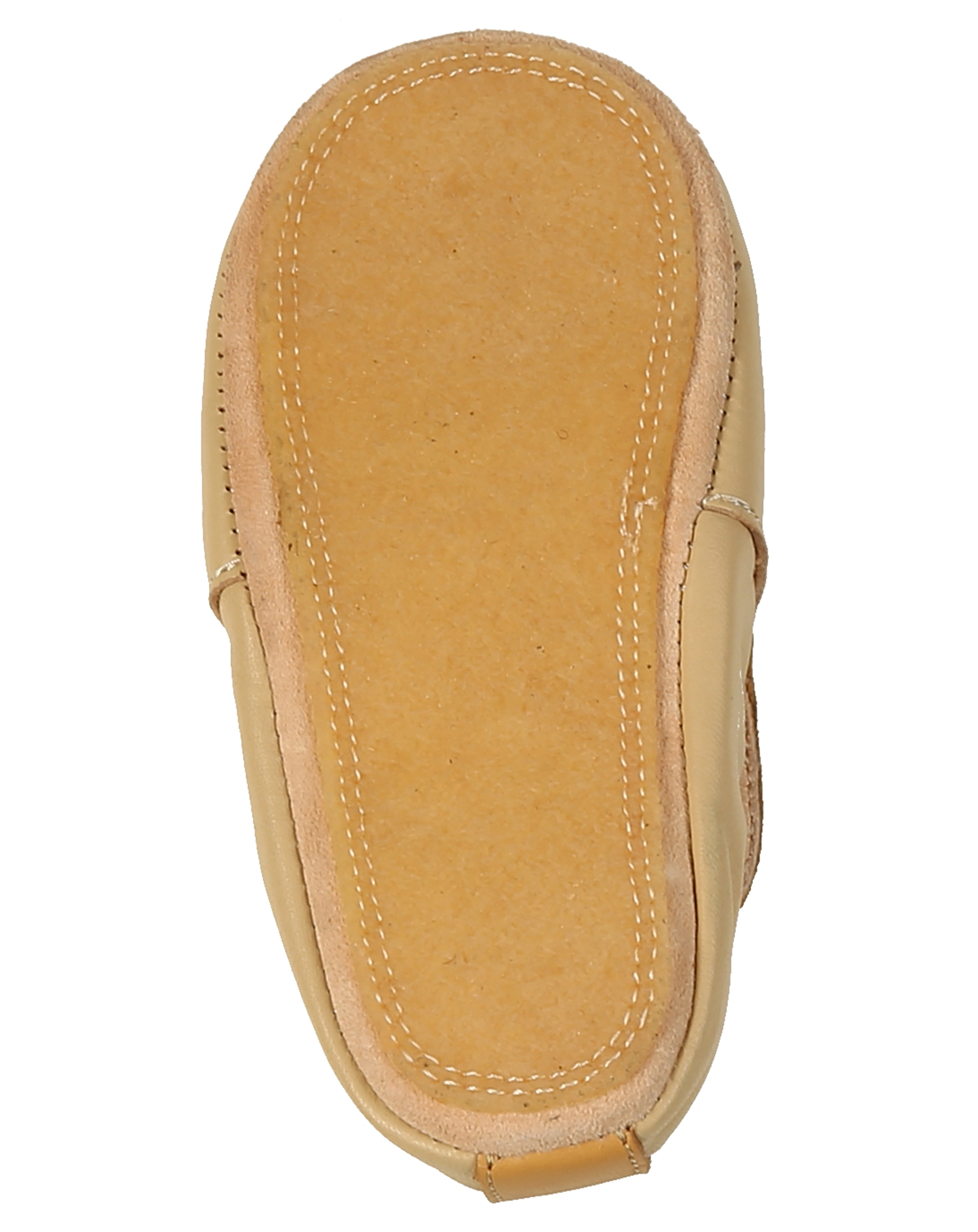 Leder-Krabbelschuhe BLUBLU CASTOR in beige