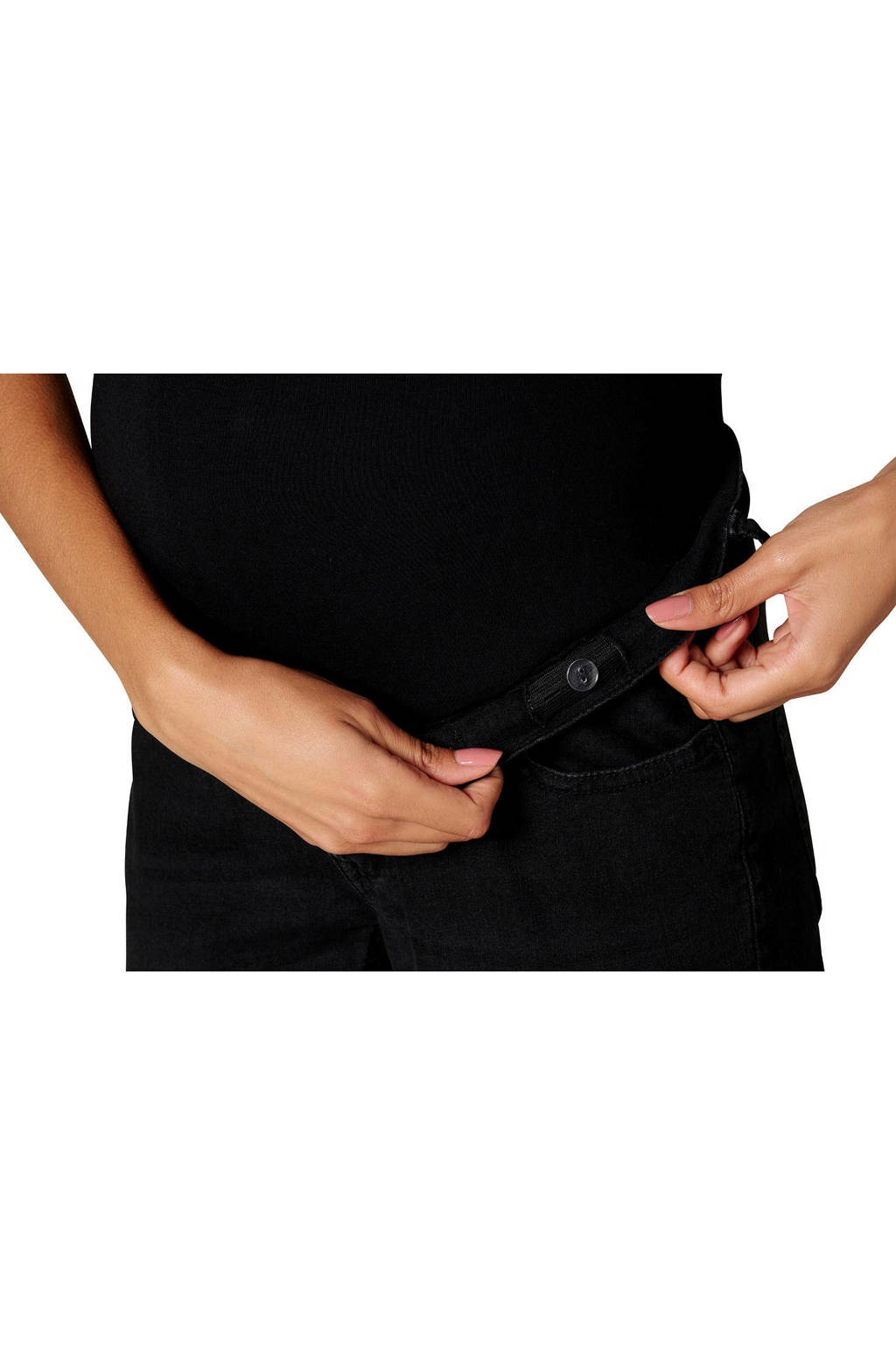 Noppies cropped zwangerschaps slim fit jeans Mila black dark wash