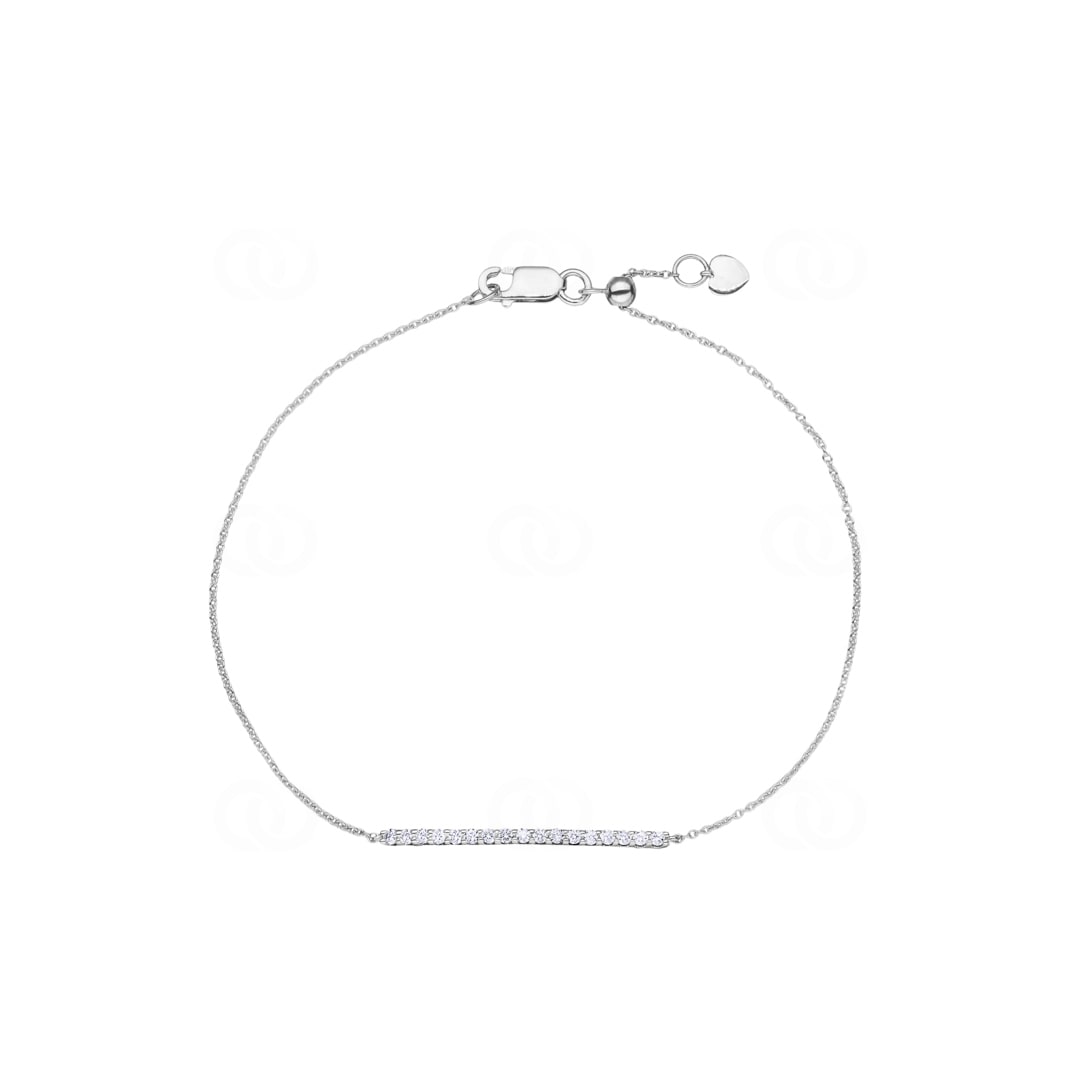 0.20 Karat Diamantarmband 750/18 K Weissgold