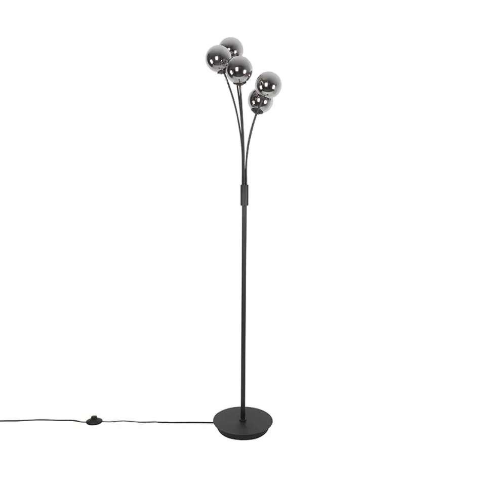 Qazqa vloerlampen athens zwart g9