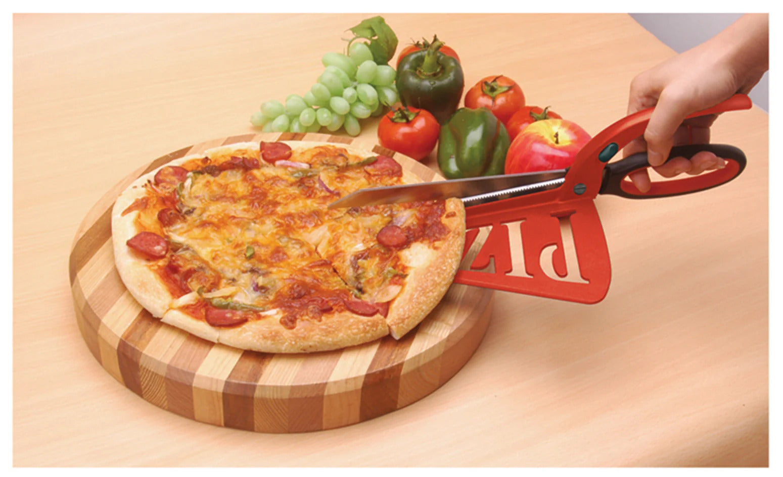 Winkee  Pizza saks og spatel - rød