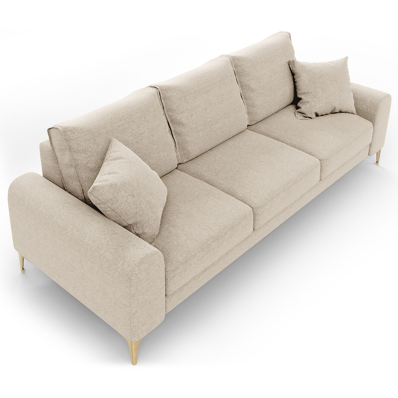 Mazzini Sofas Canapé 3 places Madara beige - 222x102x90 cm