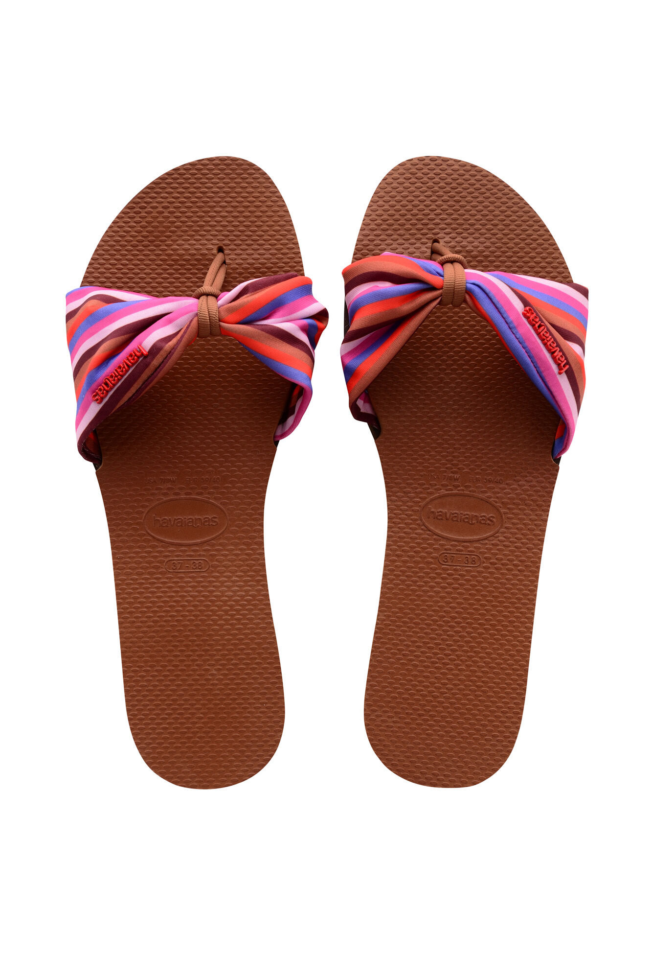 Chinelo Havaianas You Saint Tropez Print - Marrom