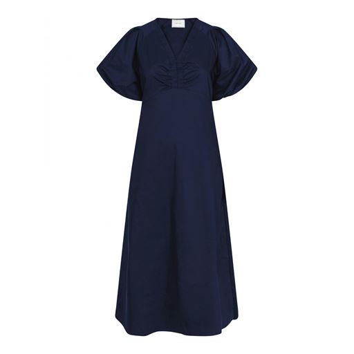 Neo Noir Illana Poplin Kjole, Navy, 34