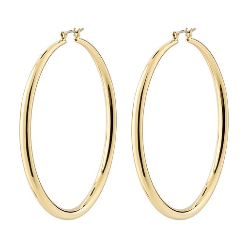 Pilgrim Priya Large Hoops, Gold Plated