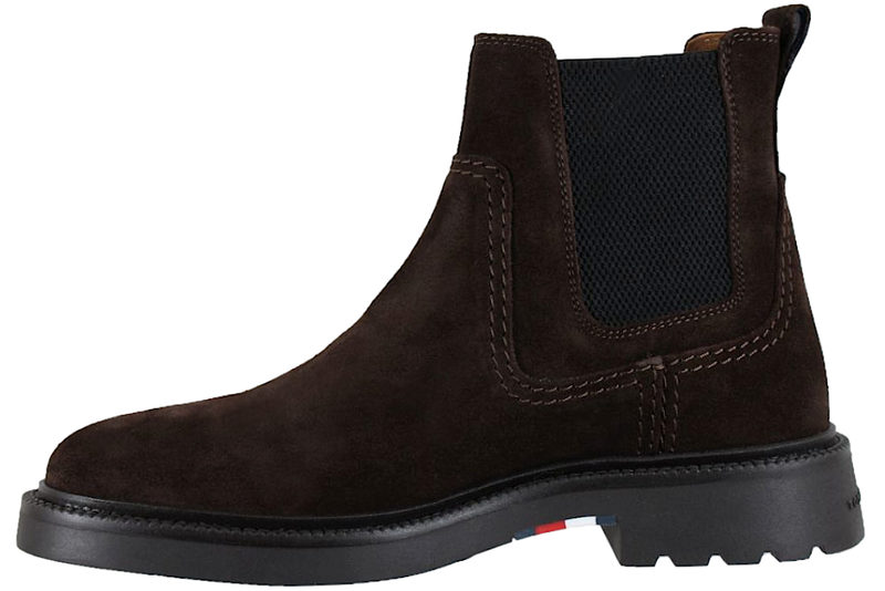 TOMMY HILFIGER COMFORT LWT SUEDE CHEL BROWN