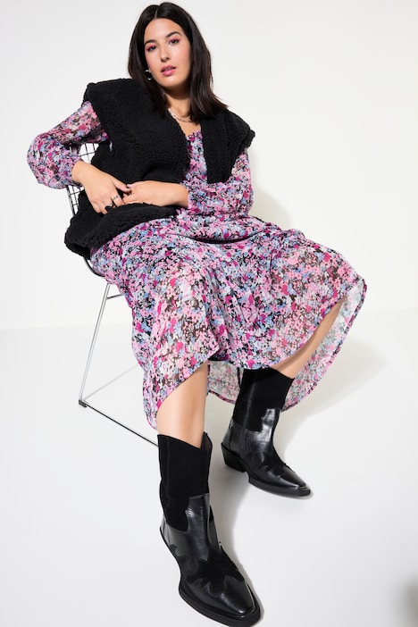 Cowboyboots, echtes Leder, Croco, markante Sohle