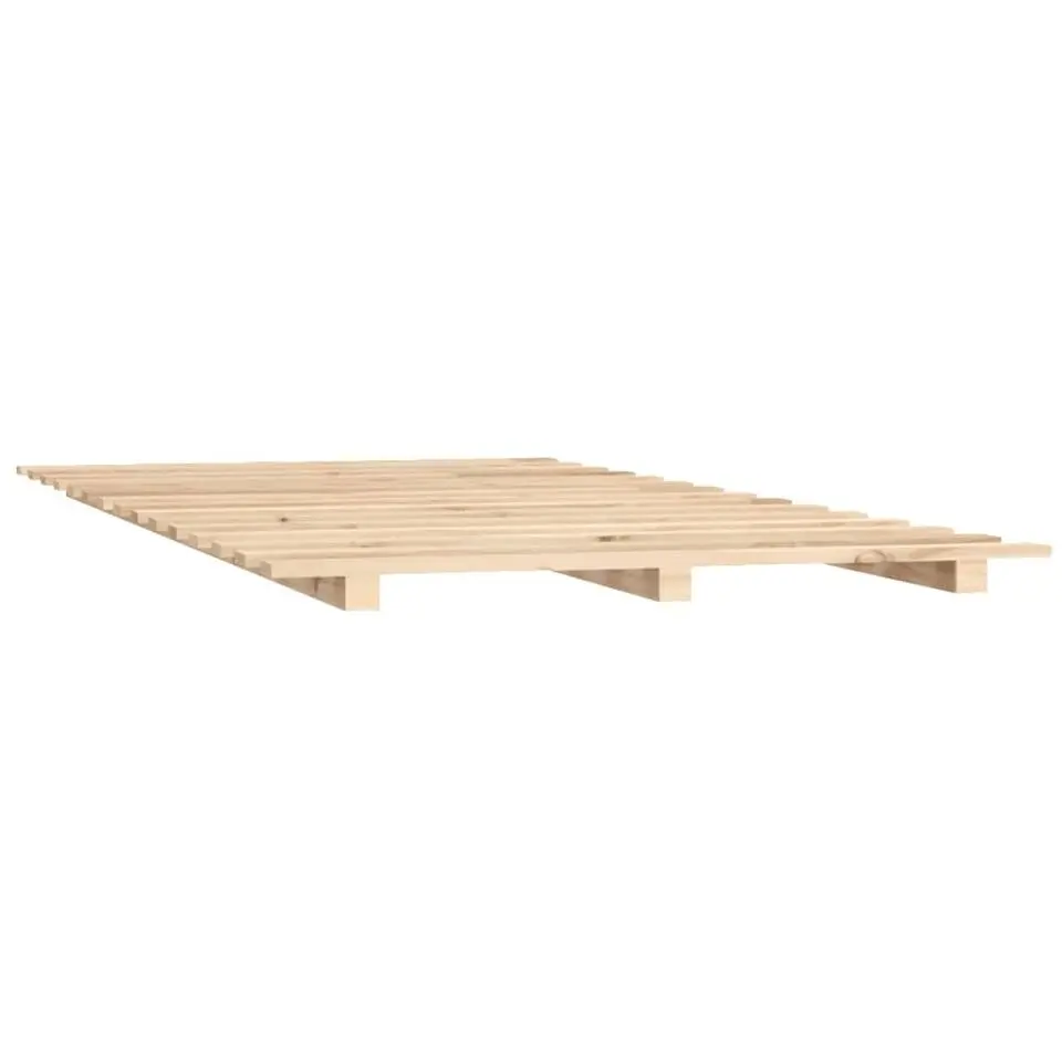 vidaXL - Palletbed frame - Naturel - Massief grenenhout - 140x190 cm