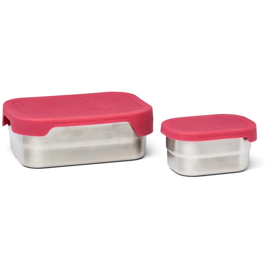 Ergobag Zubehör - Brotzeitbox Edelstahl 2tlg. 16 cm Prinzessin