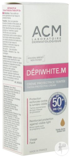 Dépiwhite.M Crème Protectrice Teintée IP50+ Visage Teinte Dorée Tube 40ml