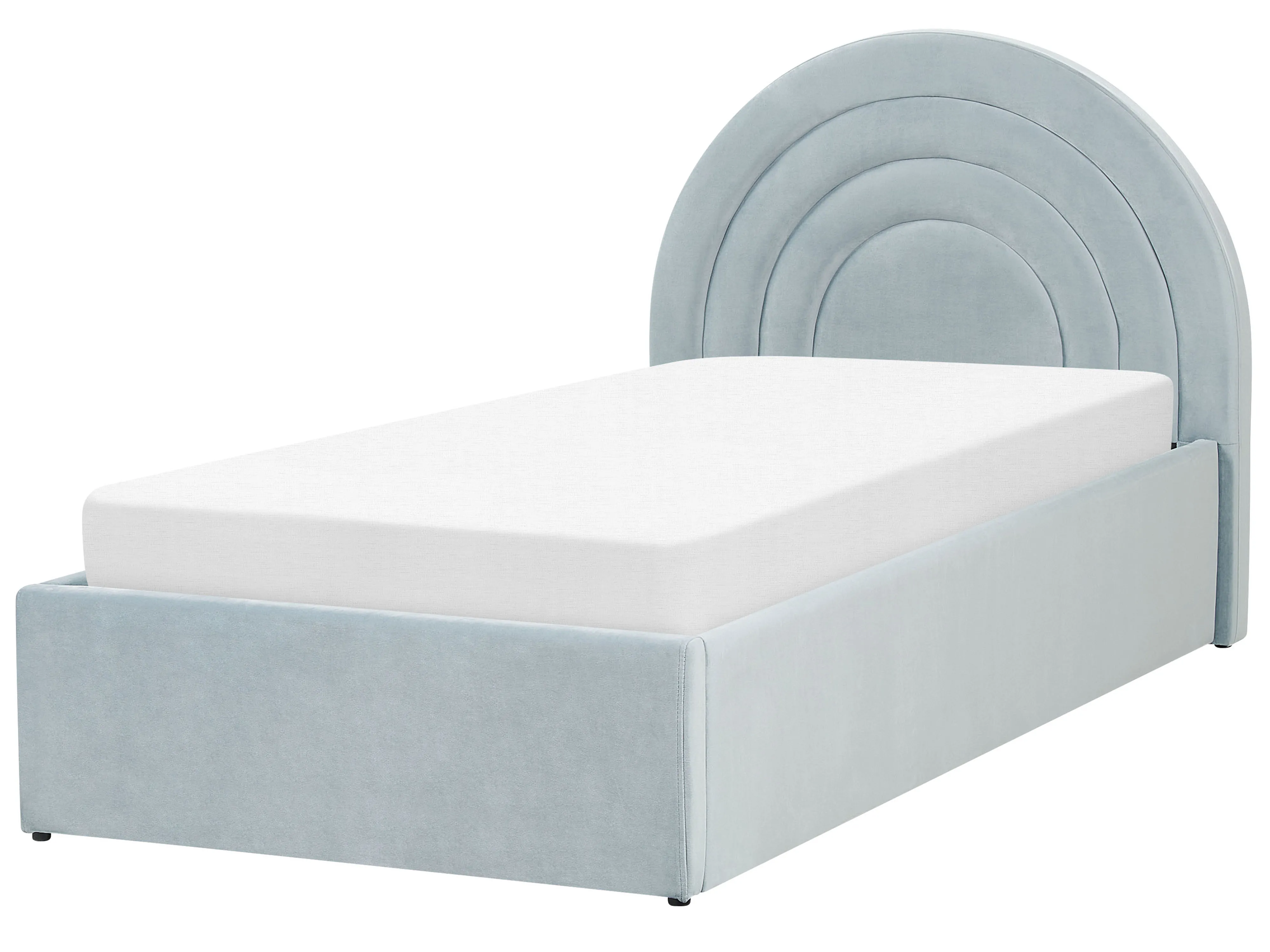 Kinderbed met opbergruimte Fluweel ANET 90 x 200 cm Lichtblauw