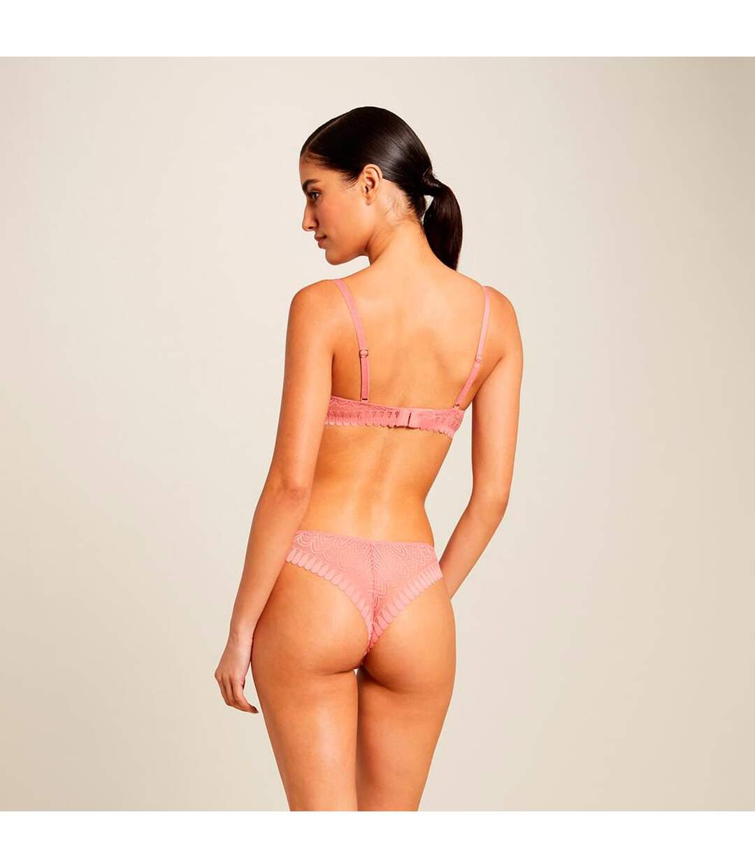 Soutien-gorge ampliforme rose Camille Dentelle