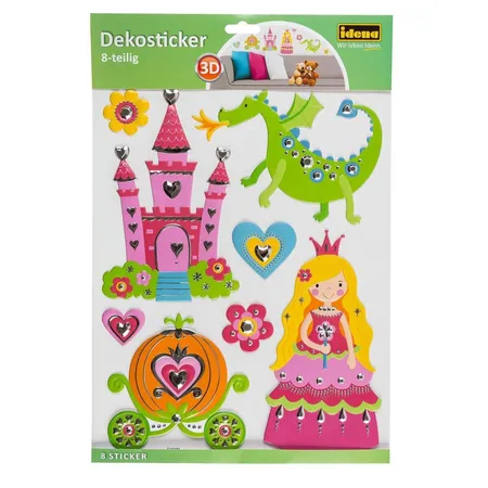 Idena Dekosticker Prinzessin, 8 teilig