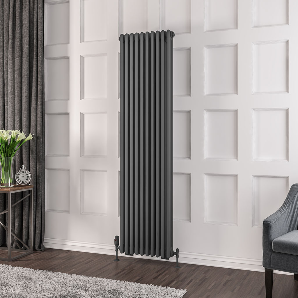 Eastbrook Rivassa 3 koloms verwarming 180x47,3cm Antraciet 2605 watt
