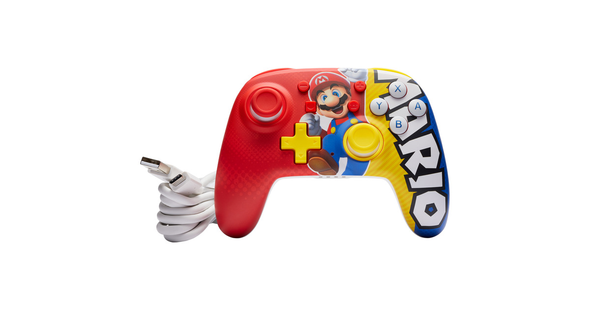PowerASwitch WS Nano Mario Victory gamepad  (Rood/geel)