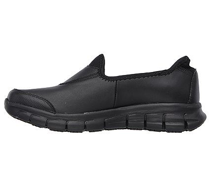 SKECHERS Schlupfschuh aus Leder schwarz