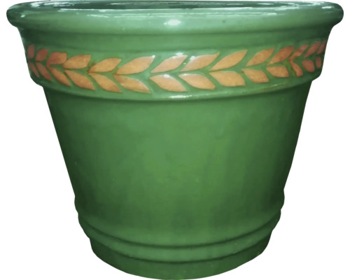 Lafiora keramische bloempot, gepatroneerd, 36 x 36 x 29 cm, lichtgroen