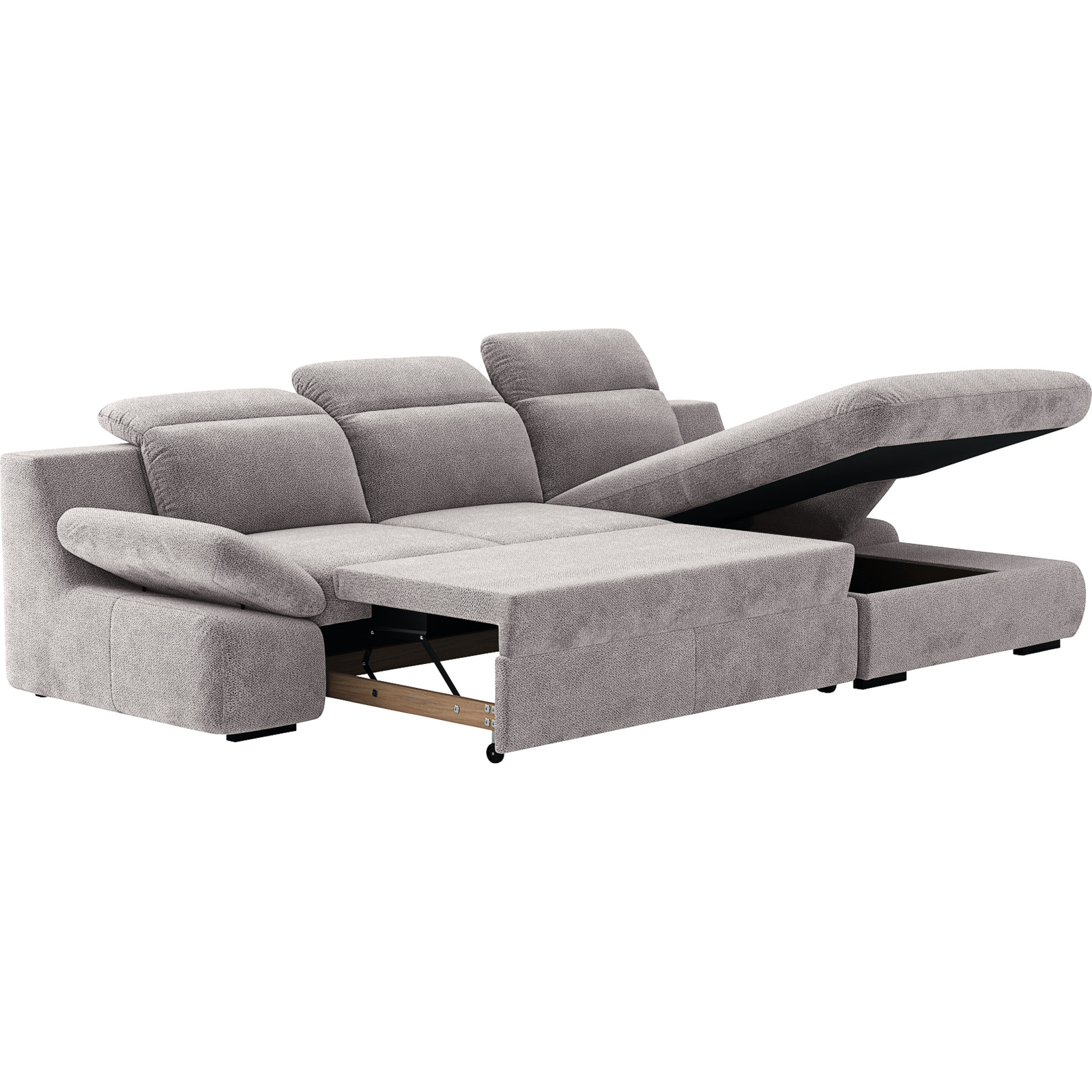 Ecksofa Lorena Stoff, Recamière rechts