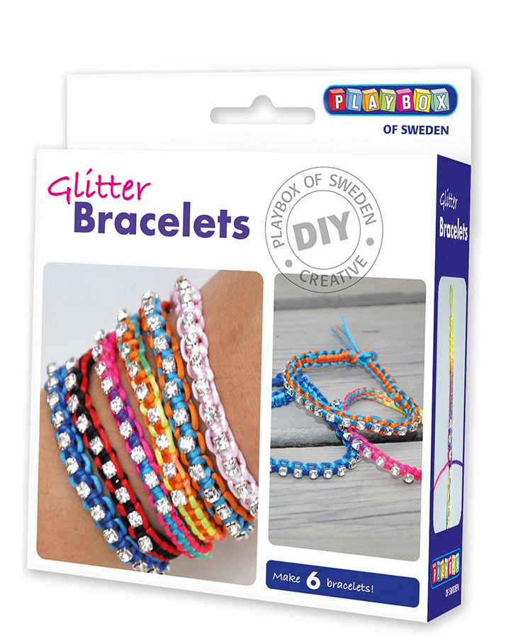 Bastel-Set GLITZERARMBAND 26-teilig in bunt