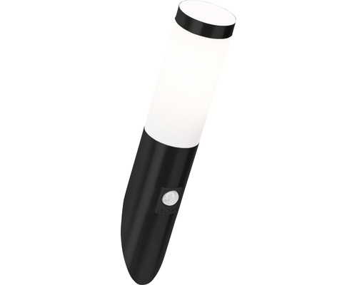 Sensor geactiveerde buitenwandlamp IP44, 1-lichts, H 40 cm, Dody zwart