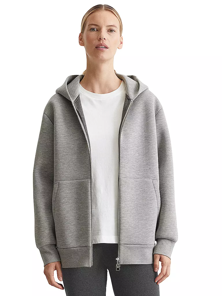 MARC O'POLO Sweatjacke grau