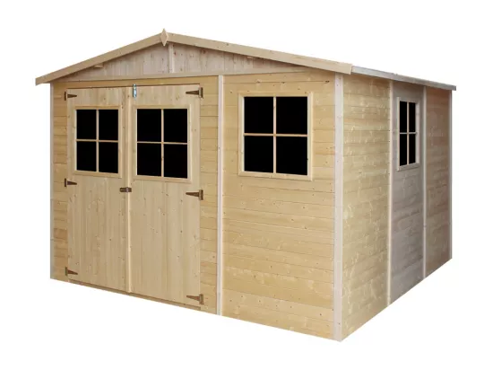 Abri de Jardin en Bois - H226x316x324 cm/9 m² - TIMBELA M335