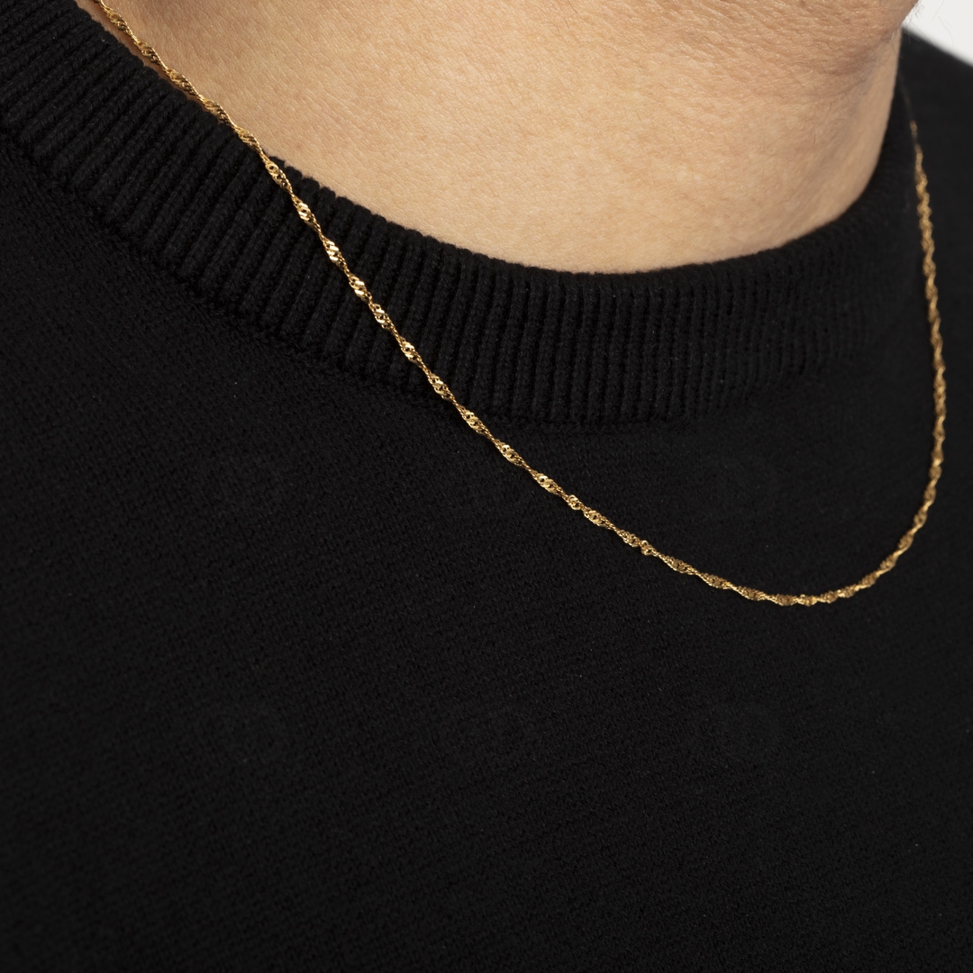 Singapurkette 750/18 K Gelbgold 1.6mm