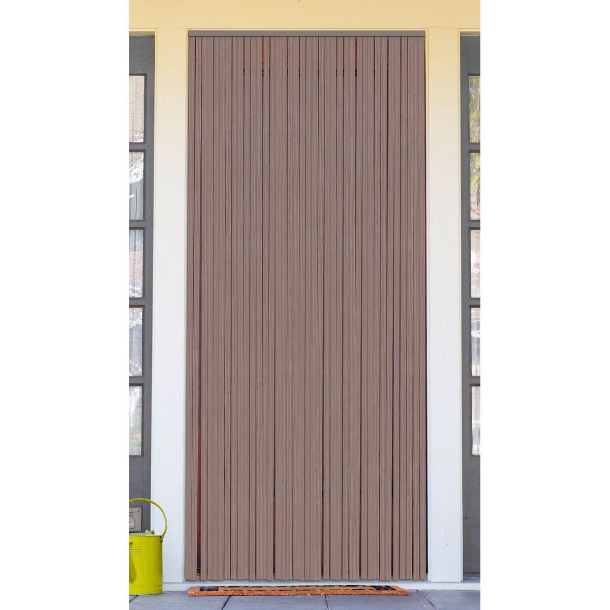 RIDEAU PORTE LANIERES PVC PRESTIGE 90X210CM TAUPE