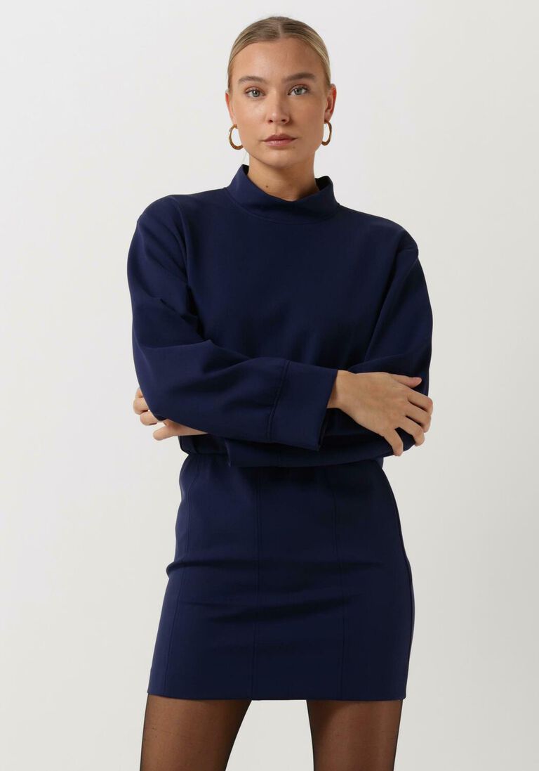 SEMICOUTURE donkerblauwe semicouture mini jurk y2wl02