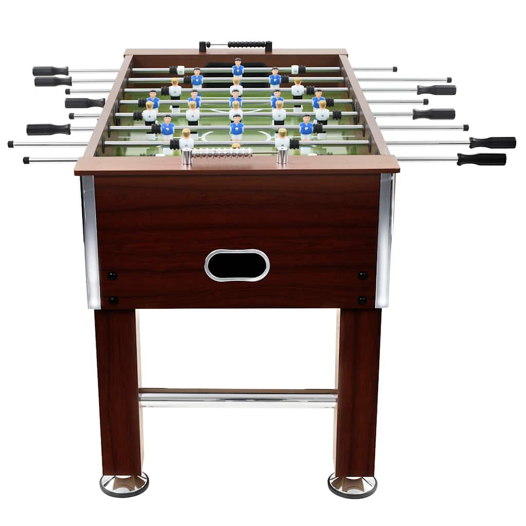 vidaXL Tafelvoetbaltafel, staal, 60 kg, 140x74,5x87,5 cm, bruin