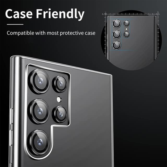 Til Samsung Galaxy S25 Ultra Kameralinsebeskytter ENKAY Metalring Linsefilm