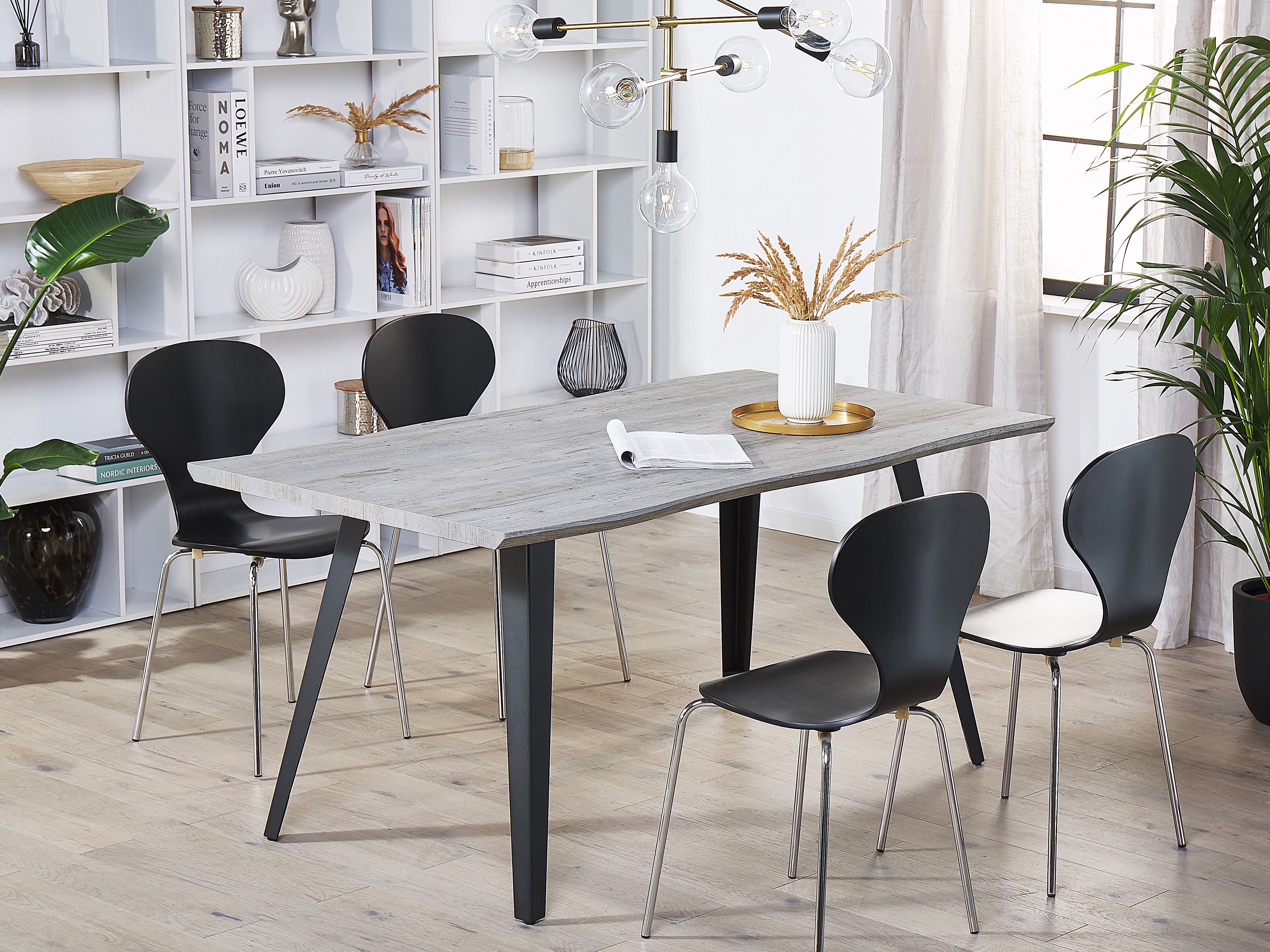 Eettafel WITNEY Grijs 90 cm 160 cm