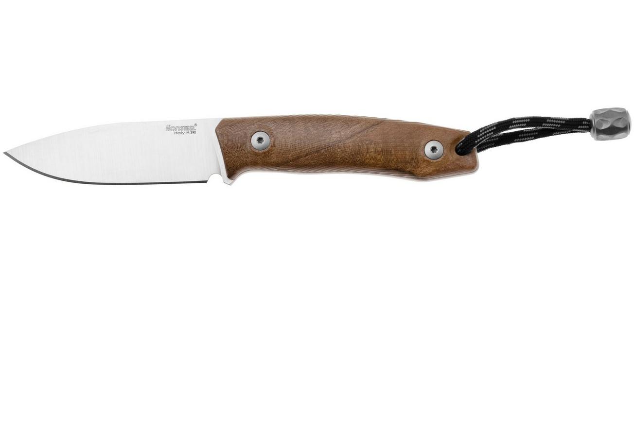 LionSteel M1-WN walnoot, vaststaand mes