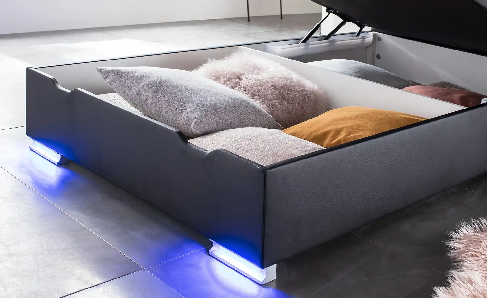 Boxspringbett mit LED-Beleuchtung Knight