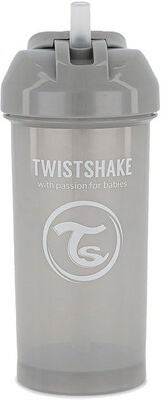 Twistshake Sugerørkopp 360 ml, Grå