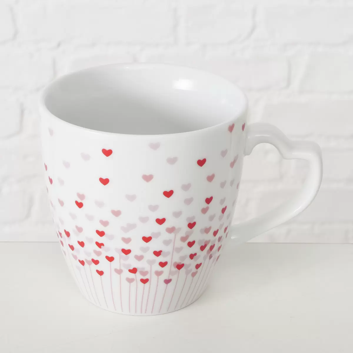 Jumbobecher Herz Sherine rosa,rot,weiss