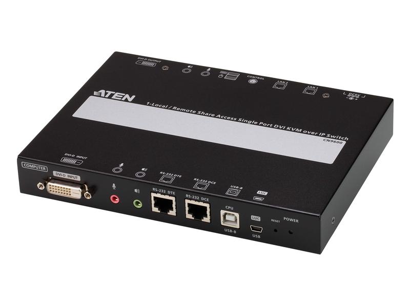 Aten KVM Switch CN9600 1-Local/Remote Share Access Einzelport DVI KVM over IP Switch