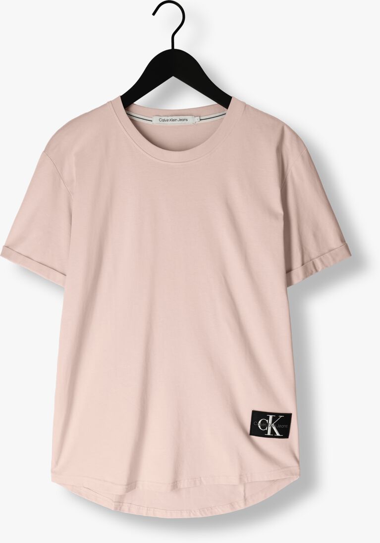 CALVIN KLEIN lichtroze calvin klein t-shirt badge turn up sleeve
