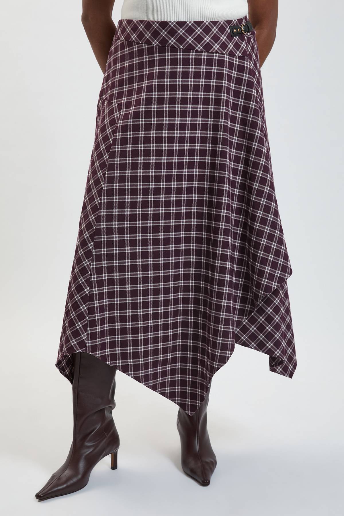 KarenMillen Jupe Ajustée À Carreaux Grande Taille