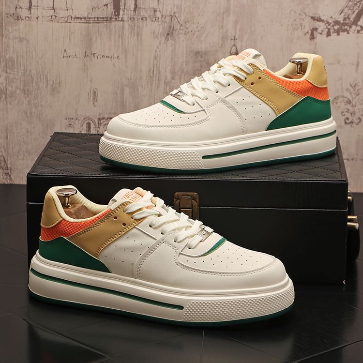 Mr Ozera - Contrasterende Paneel Platform Sneakers