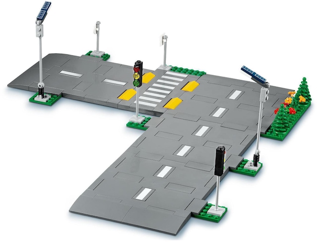 LEGO® Konstruktionsspielsteine »Strassenkreuzung mit Ampeln (60304), LEGO® City Town« Made in Europe