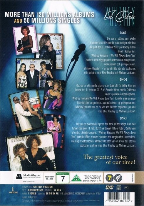 Whitney Houston A Tribute - We Will Always Love You - DVD