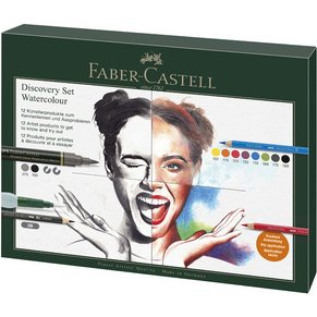 FABER-CASTELL Kit aquarelle Discovery, 12 pièces